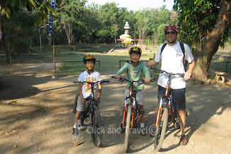 Bicycle tours with children around Chiang Mai Thailand image